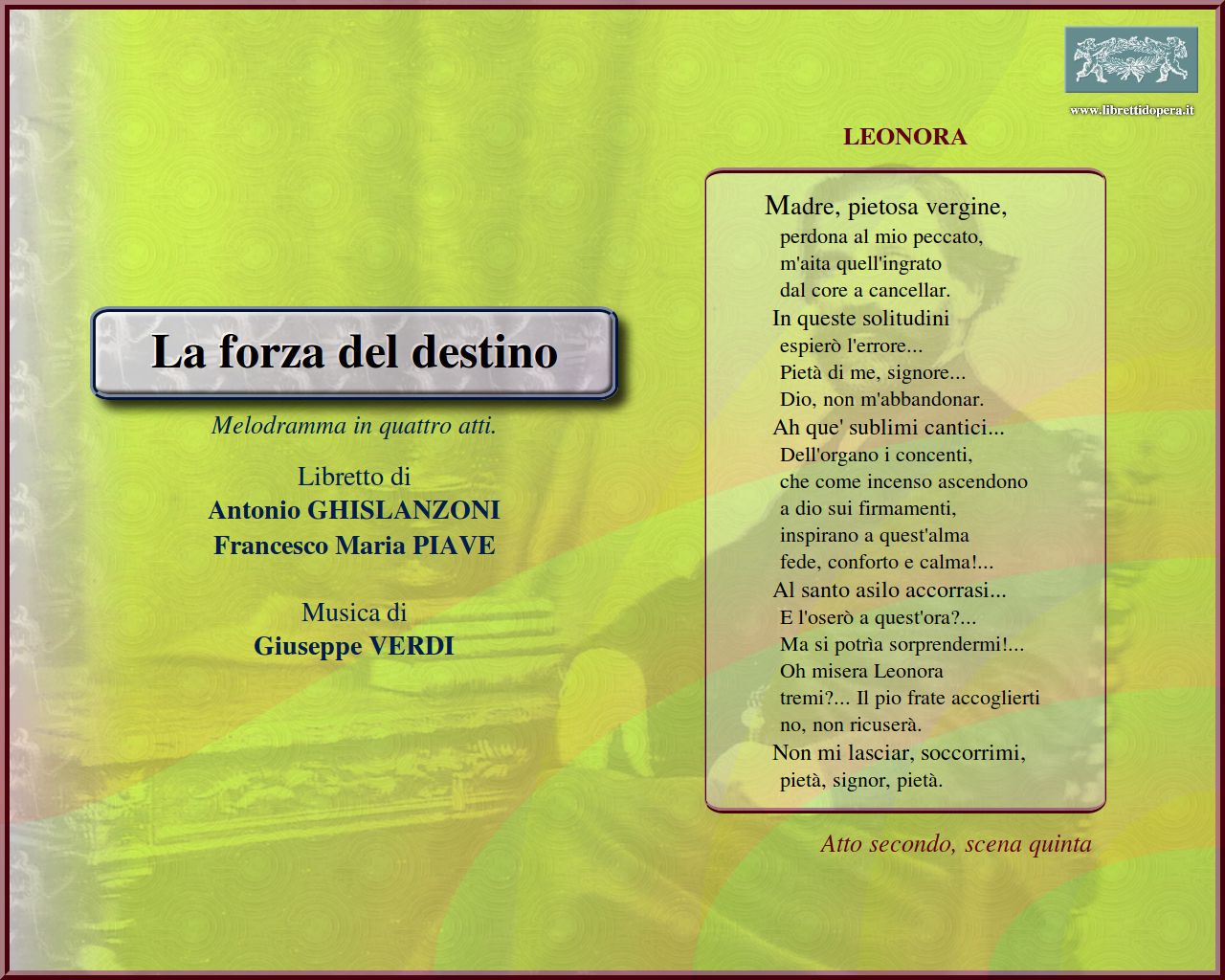 Madre, pietosa vergine Madre, pietosa vergine