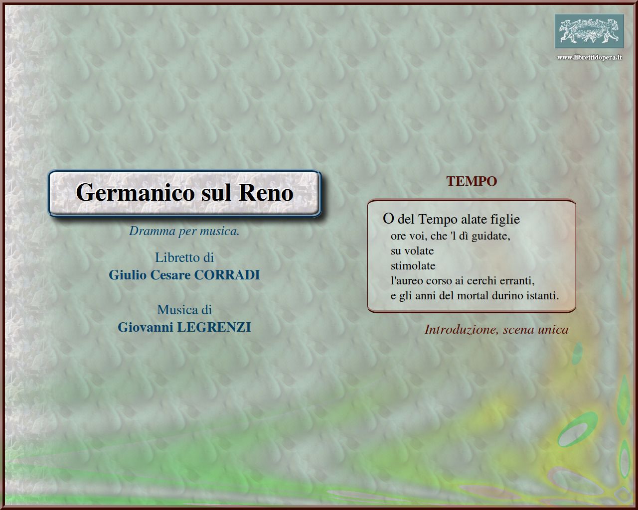 O del Tempo alate figlie O del Tempo alate figlie