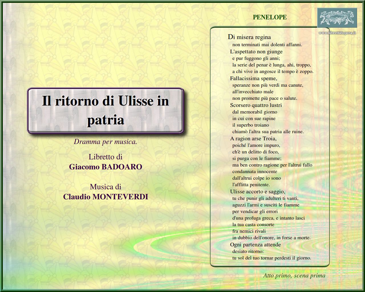 Di misera regina Di misera regina