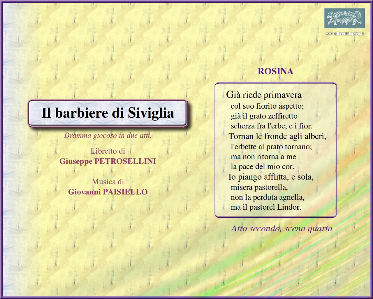 Già riede primavera Già riede primavera