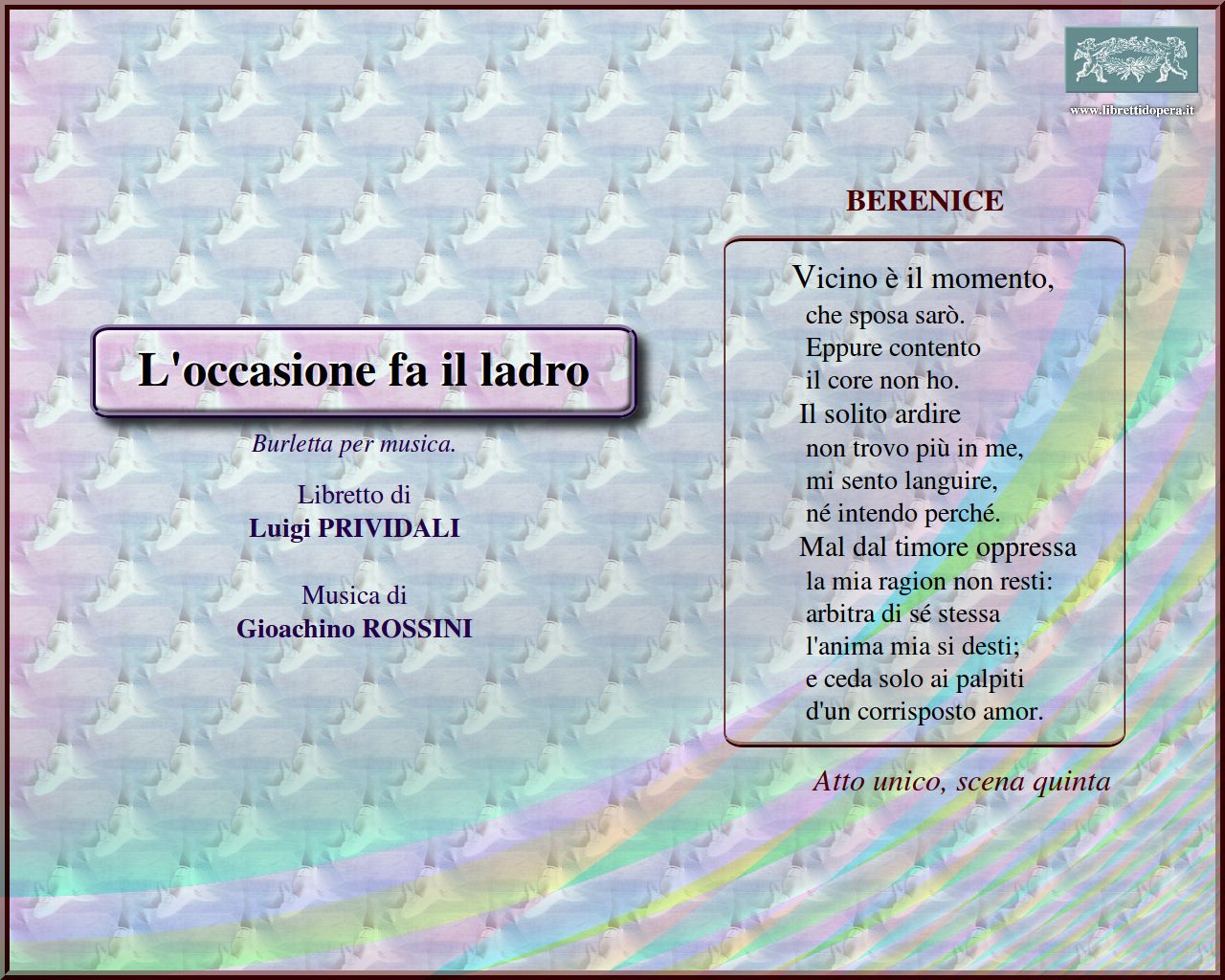 Vicino è il momento Vicino è il momento