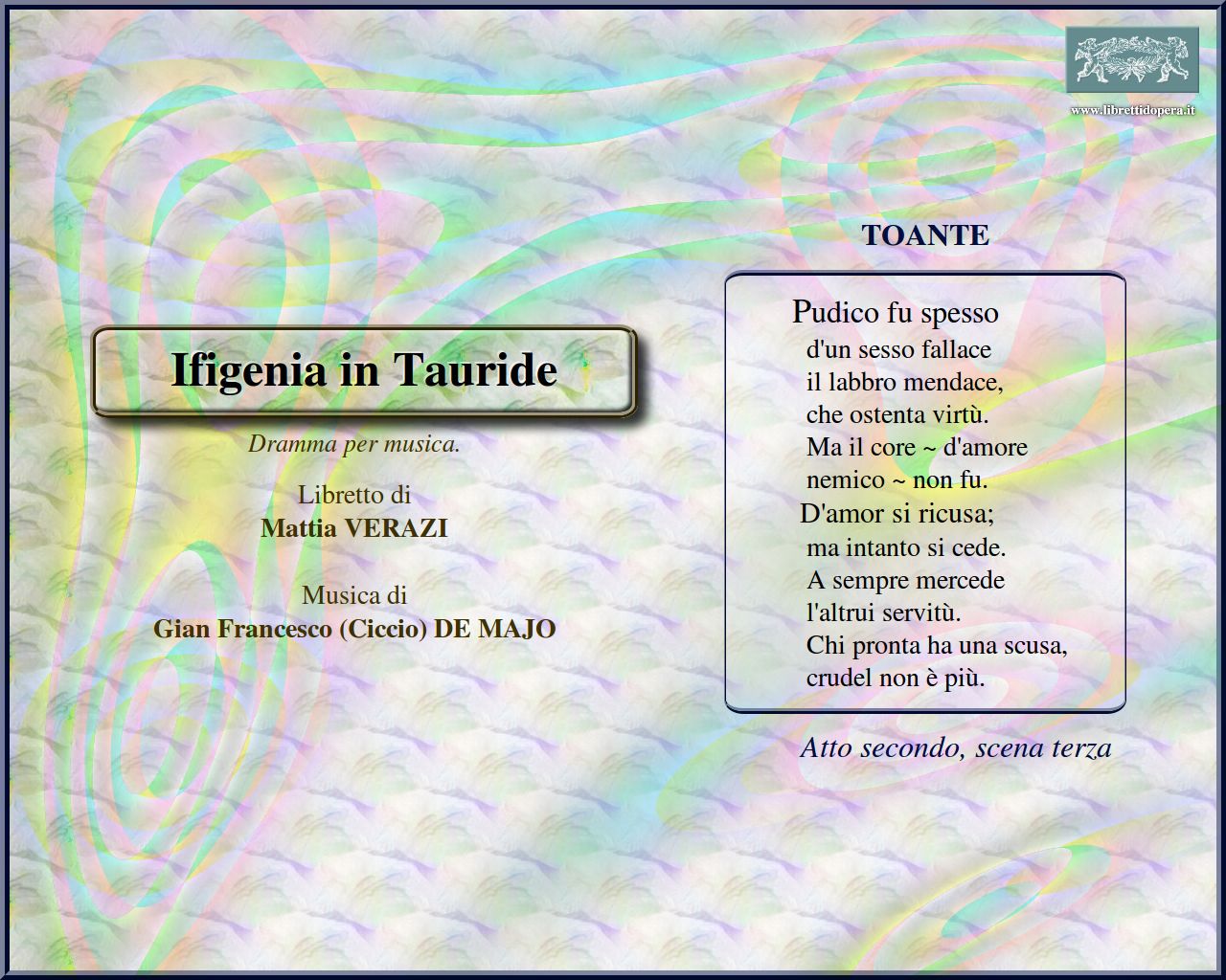 Pudico fu spesso Pudico fu spesso