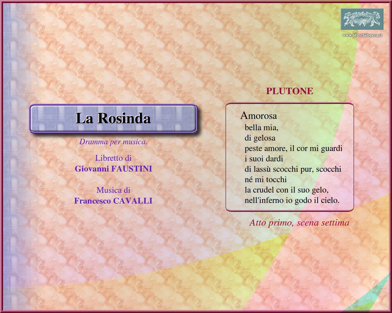 Amorosa bella mia Amorosa bella mia