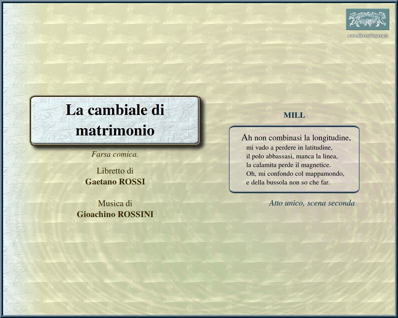 Ah non combinasi la longitudine Ah non combinasi la longitudine