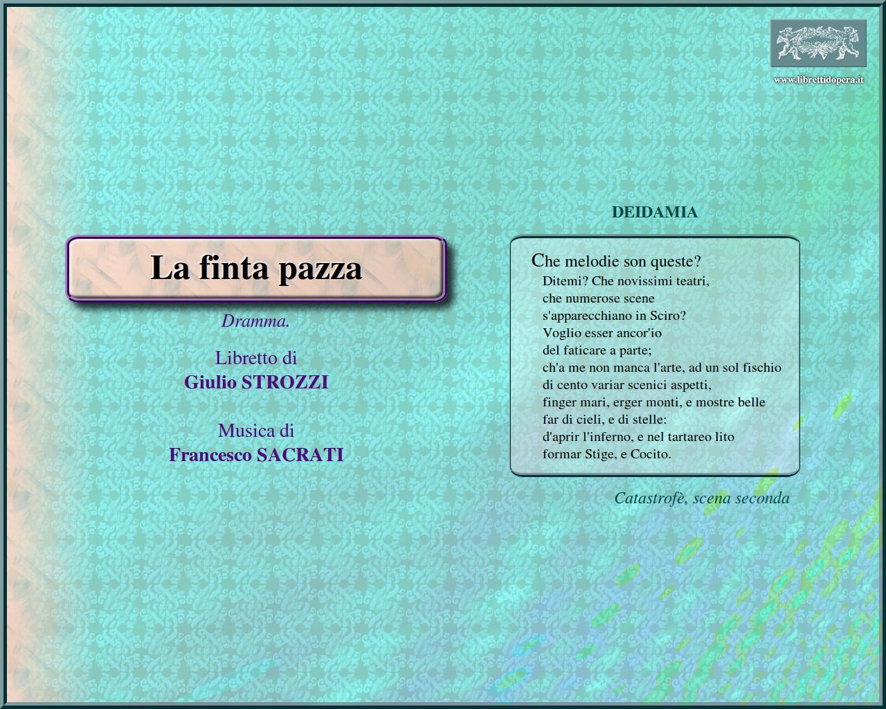 Che melodie son queste? Che melodie son queste?