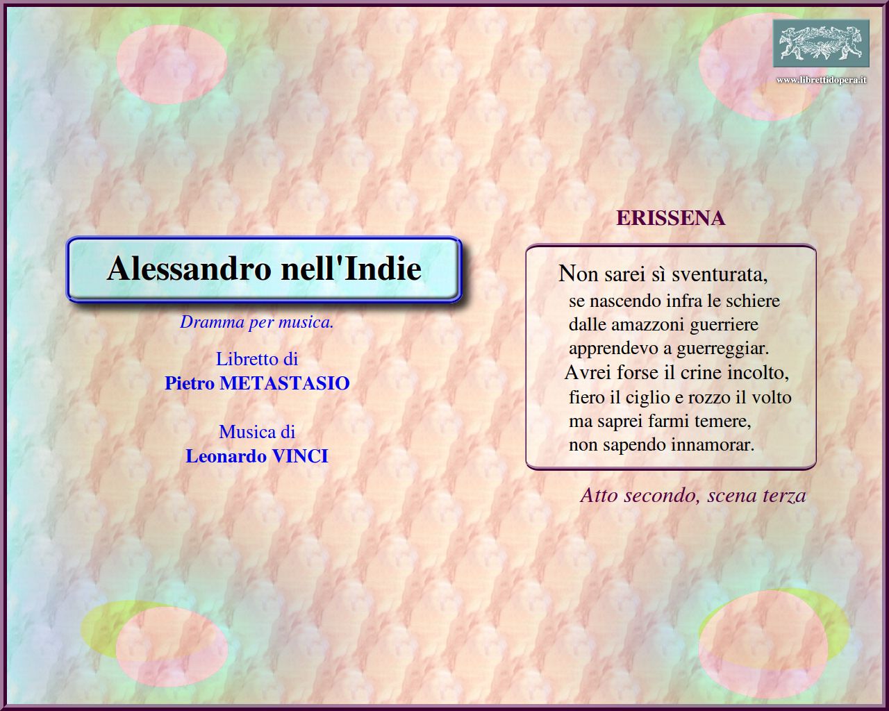 Non sarei sì sventurata Non sarei sì sventurata