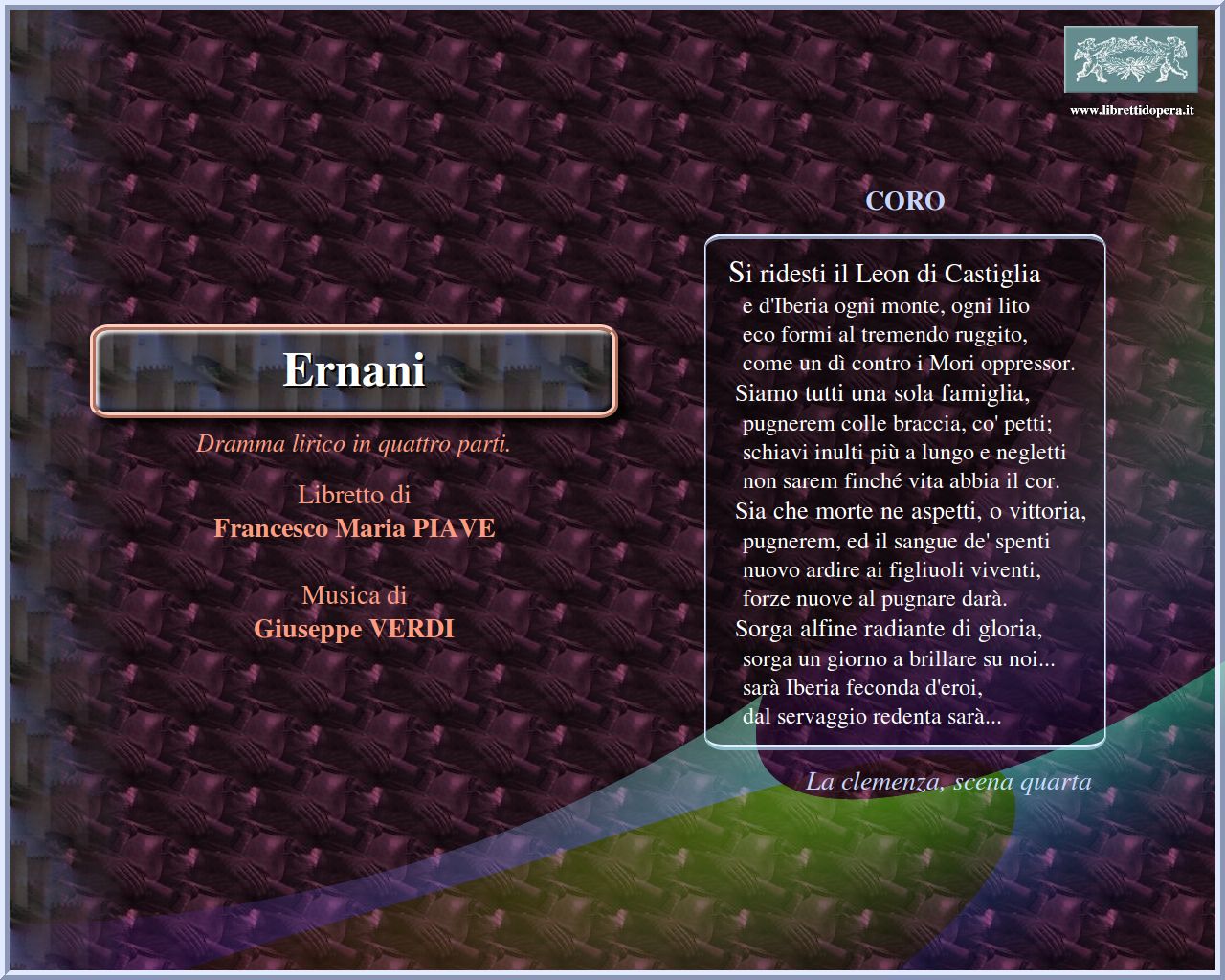 Si ridesti il Leon di Castiglia Si ridesti il Leon di Castiglia