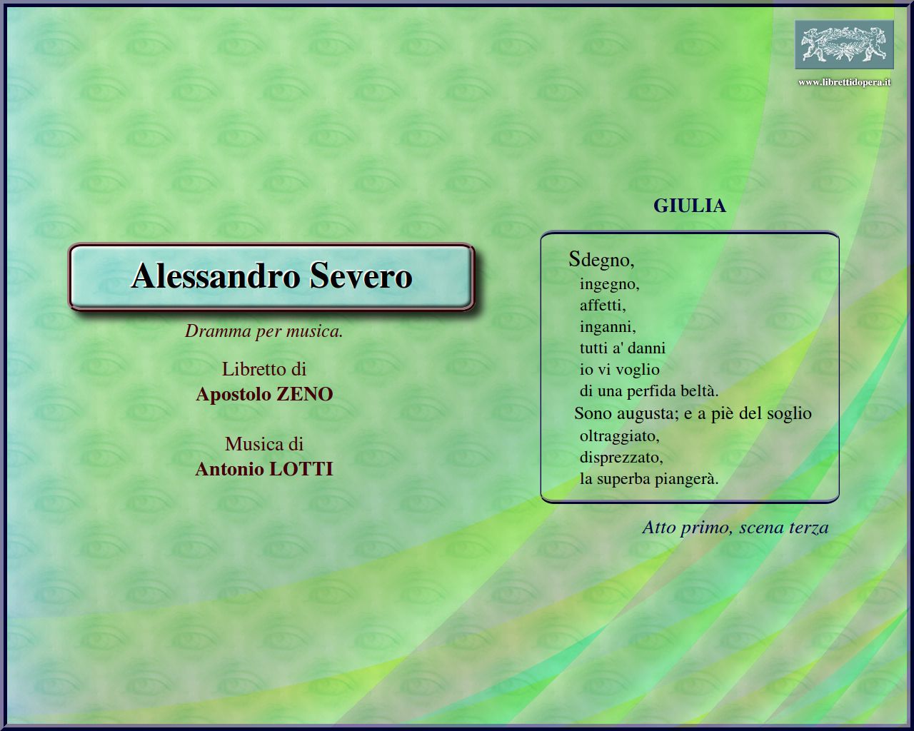 Sdegno, ingegno Sdegno, ingegno