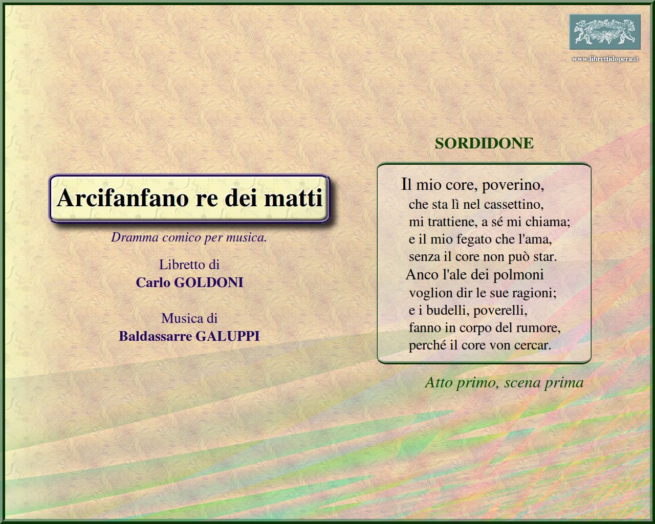 Il mio core, poverino Il mio core, poverino
