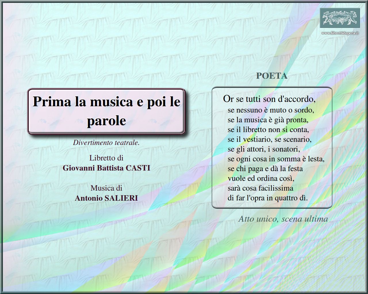 Or se tutti son d'accordo Or se tutti son d'accordo