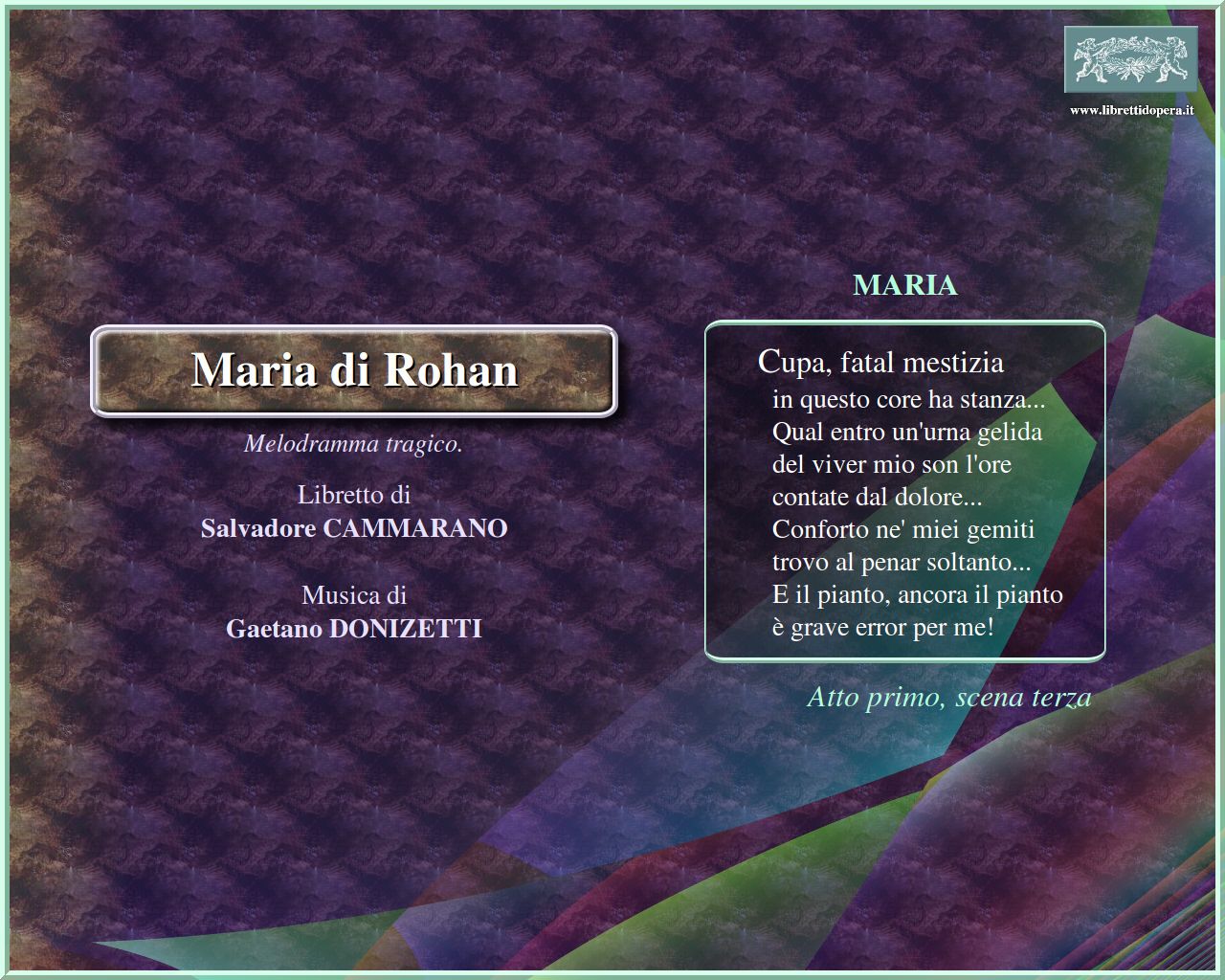 Cupa, fatal mestizia Cupa, fatal mestizia