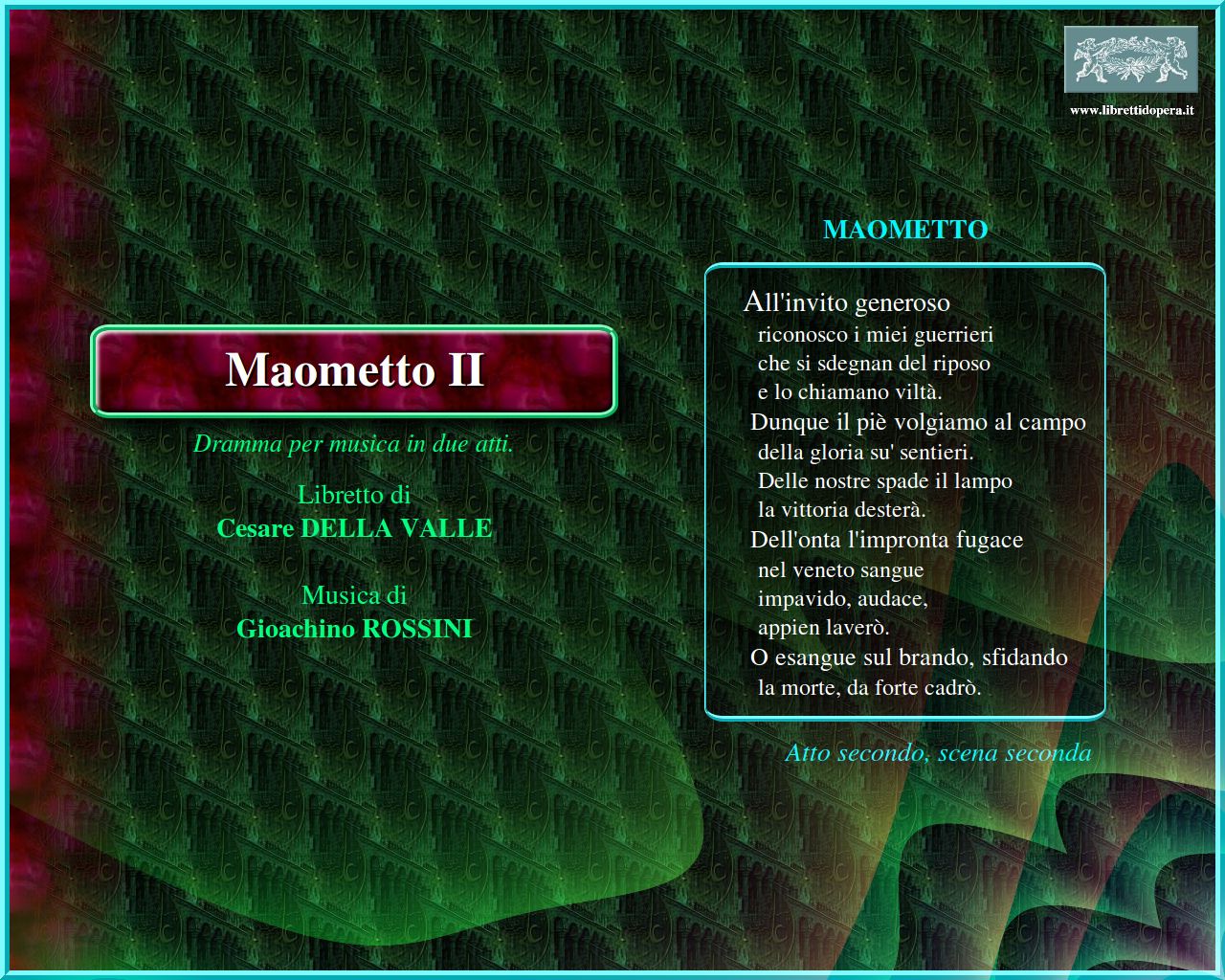 All'invito generoso All'invito generoso