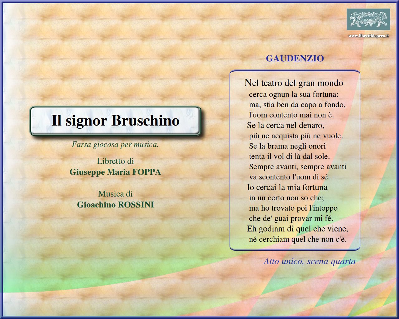 Nel teatro del gran mondo Nel teatro del gran mondo