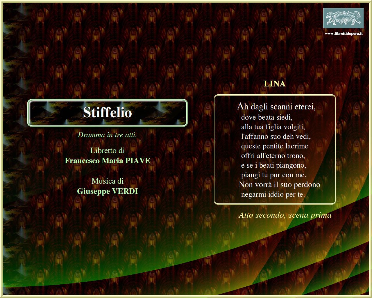 Ah dagli scanni eterei Ah dagli scanni eterei