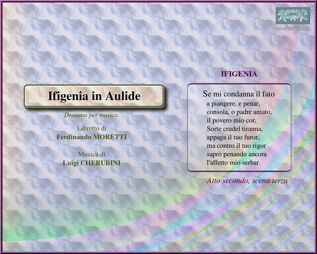 Se mi condanna il fato Se mi condanna il fato